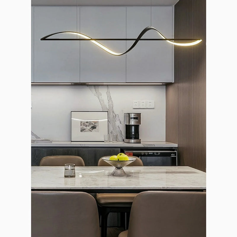 Carros | Minimalistic Wave Design Chandelier for Dining Room