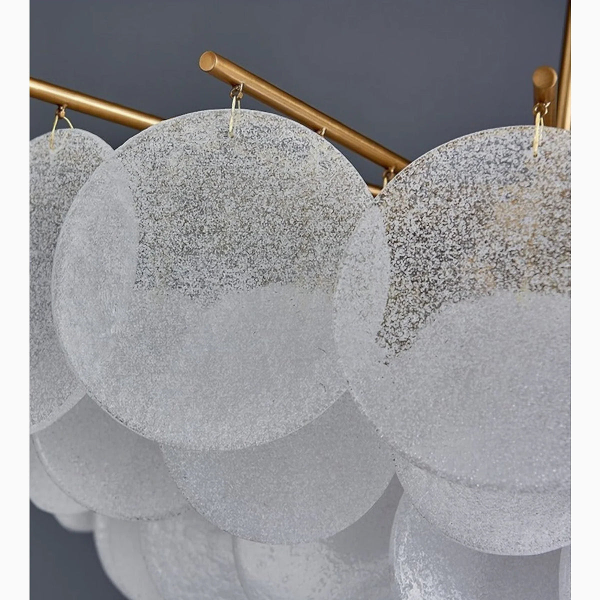 Peone | Round Obscure Glass Ceiling Chandelier, photo 6 of 13