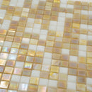 Yellow Gold White 12x12 Glossy Uniform Square Glass Mosaic Tile (20 pack, 18.69 sq ft/case)
