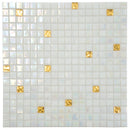 White Gold 12x12 Glossy Uniform Square Glass Mosaic Tile (20 pack, 18.69 sq ft/case)