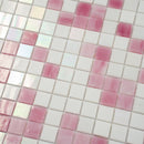 White Soft Pink 12x12 Glossy Uniform Square Glass Mosaic Tile (20 pack, 18.69 sq ft/case)
