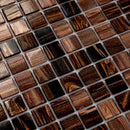 Brown Yellow 12x12 Glossy Uniform Square Glass Mosaic Tile (20 pack, 20 sq ft/case) by Apollo Tile
