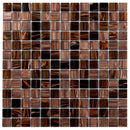 Brown Yellow 12x12 Glossy Uniform Square Glass Mosaic Tile (20 pack, 20 sq ft/case) by Apollo Tile