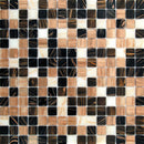 Brown Beige 12x12 Glossy Uniform Square Glass Mosaic Tile (20 pack, 20 sq ft/case)