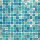 Blue Green 12x12 Glossy Uniform Square Glass Mosaic Tile (20 pack, 20 sq ft/case) - Sample