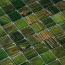 Moss Green 12x12 Glossy Uniform Square Glass Mosaic Tile (20 pack, 20 sq ft/case)