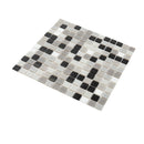 Gray Black 12x12 Glossy Uniform Square Glass Mosaic Tile (20 pack, 20 sq ft/case)