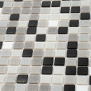 Gray Black 12x12 Glossy Uniform Square Glass Mosaic Tile (20 pack, 20 sq ft/case) - Sample