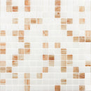 White Beige 12x12 Glossy Uniform Square Glass Mosaic Tile (20 pack, 20 sq ft/case) - Sample
