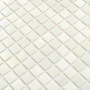 Cotton White 12x12 Glossy Square Glass Mosaic Tile (20 pack, 20 sq ft/case)
