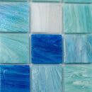 Green White 12x12 Glossy Uniform Square Glass Mosaic Tile (20 pack, 20 sq ft/case)