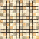 Mix Travertine Square 1" x 1" Tumbled Mosaic