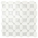 5-Pack White, Blue 12-in x 12-in Polished Glass Wall Tile - Sample