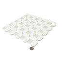 5-Pack White, Blue 12-in x 12-in Polished Glass Wall Tile
