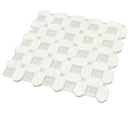 5-Pack White, Blue 12-in x 12-in Polished Glass Wall Tile