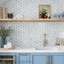 Thassos, Blue Celeste, Paper White 12x12 Polished Hexagon Marble Mosaic Tile (5 pack, 4.83 sq ft/case)