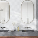 Snow White 10x11 Polished Arabesque Thassos Marble Mosaic Tile (5 pack, 3.75 sq ft/case)
