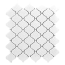 Snow White 10x11 Polished Arabesque Thassos Marble Mosaic Tile (5 pack, 3.75 sq ft/case)