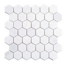 Snow White 12x12 Honed Hexagon Thassos Marble Mosaic Tile (5 pack, 4.83 sq ft/case) by Apollo Tile