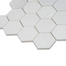 Snow White 10x12 Honed Hexagon Thassos Marble Mosaic Tile (5 pack, 4.46 sq ft/case)