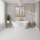 Snow White 10x12 Honed Hexagon Thassos Marble Mosaic Tile (5 pack, 4.46 sq ft/case)