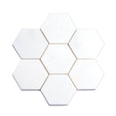 Pearl White 10x11 Honed Hexagon Marble Mosaic Tile (5 pack, 3.75 sq ft/case) - Sample