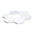 Pearl White 10x11 Honed Hexagon Thassos Marble Mosaic Tile (5 pack, 3.75 sq ft/case)
