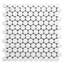 Snow White 11x12 Polished Round Marble Mosaic Tile (5 pack, 4.47 sq ft/case) - Sample