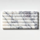 Lilac New York Honed Flute Trim Marble Accent Tiles