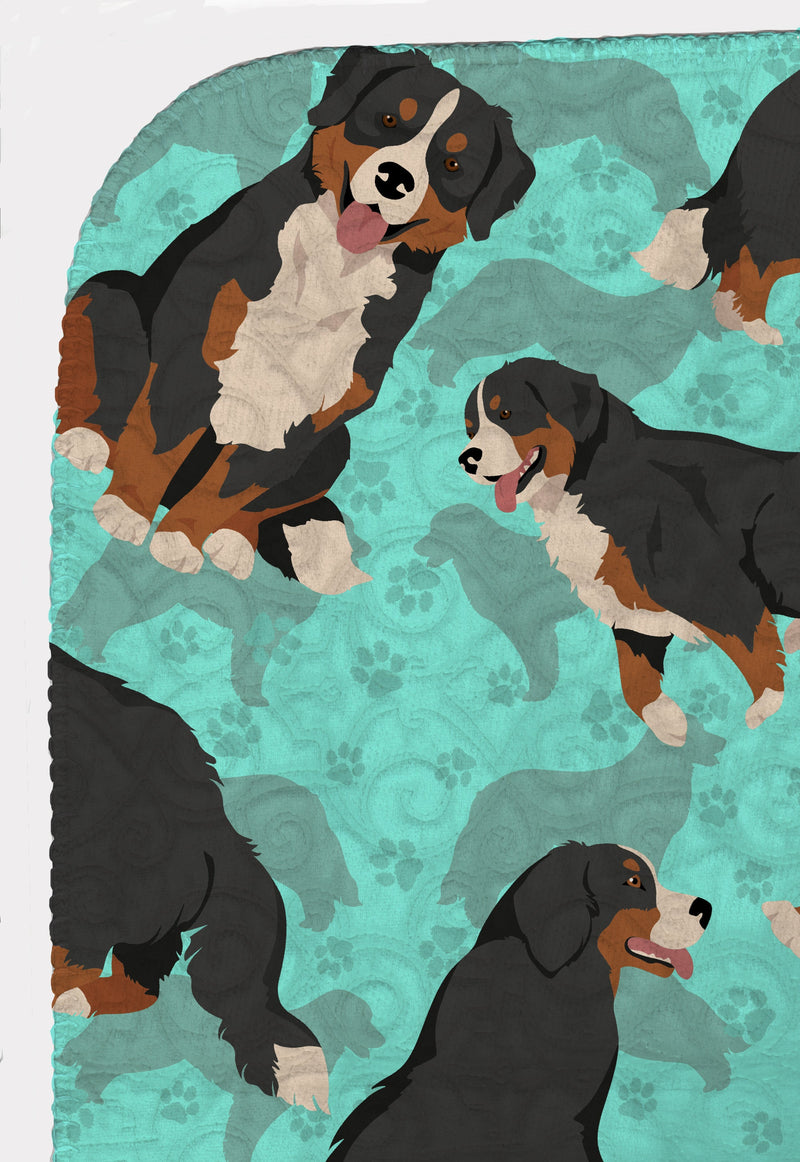 Bernese Mountain Dog Quilted Blanket 50x60