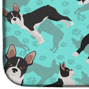 Boston Terrier Dish Drying Mat – Absorbent, Artistic Kitchen Essentials