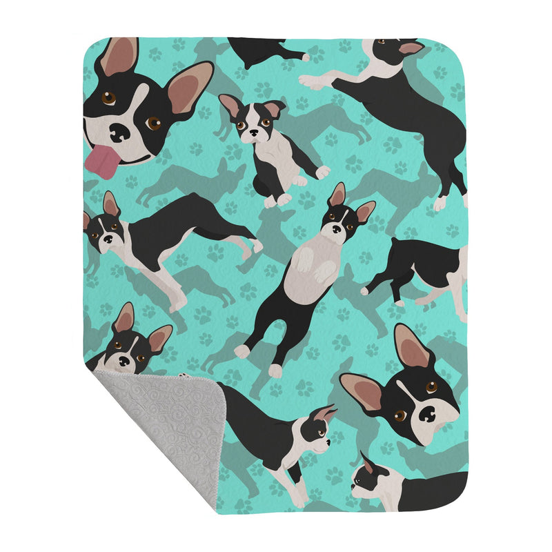 Boston Terrier Quilted Blanket 50x60