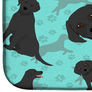 Black Labrador Retriever Dish Drying Mat – Absorbent, Artistic Kitchen Essentials