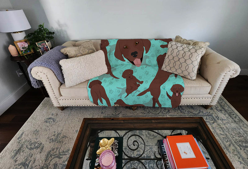 Chocolate Labrador Retriever Quilted Blanket 50x60