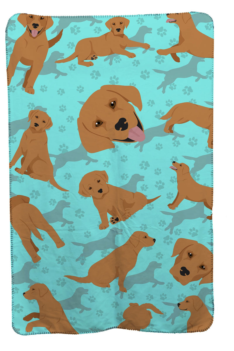 Red Fox Labrador Retriever Soft Travel Blanket with Bag