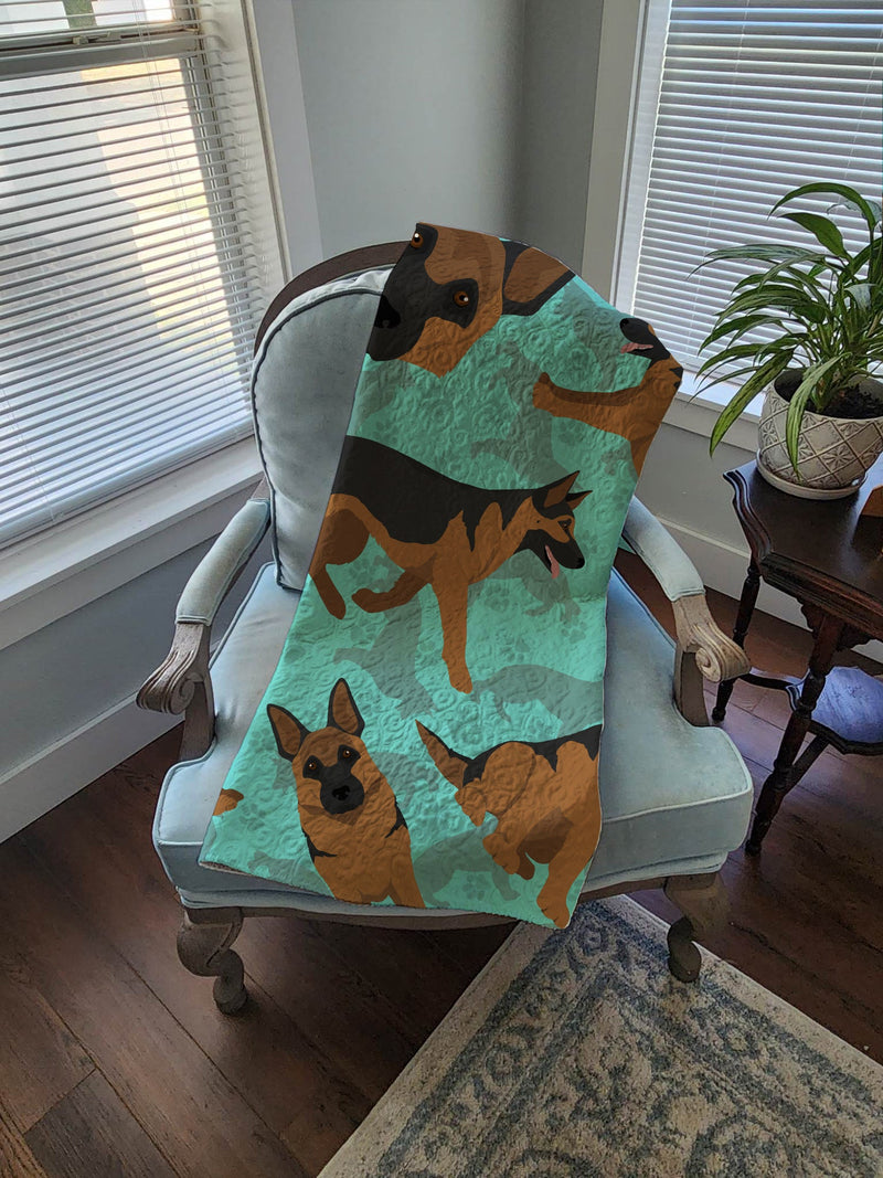 German Shepherd Quilted Blanket 50x60