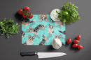 Blue Merle Welsh Cardigan Corgi Glass Cutting Boards – Durable, Decorative Kitchen Art Large