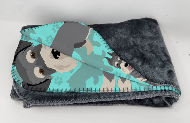 Schnauzer Soft Travel Blanket with Bag