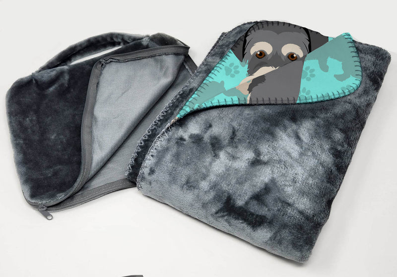 Schnauzer Soft Travel Blanket with Bag