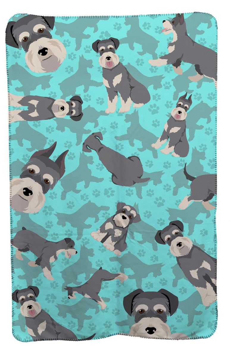 Schnauzer Soft Travel Blanket with Bag