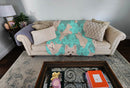 Westie Quilted Blanket 50x60 Artwork Pattern Quilted Throw Blanket for Bed, Couch, Sofa, Soft and Lightweight