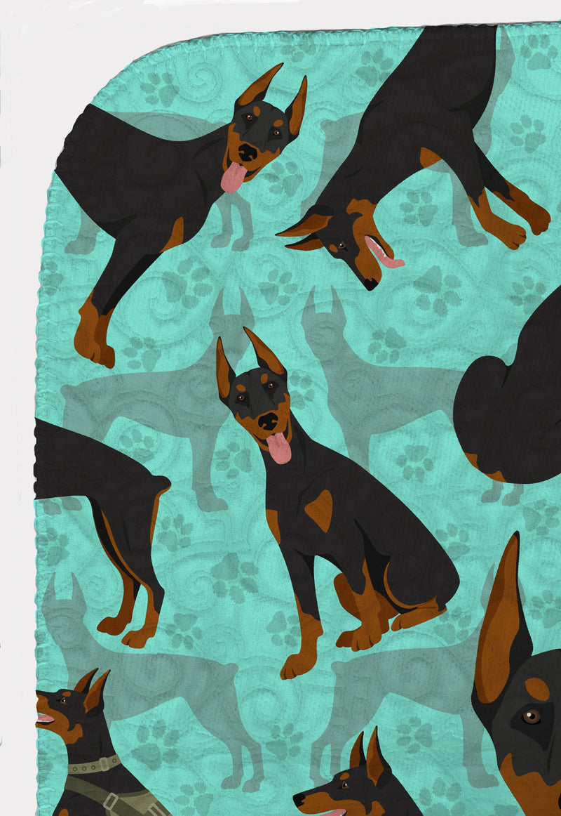 Doberman Pinscher Quilted Blanket 50x60