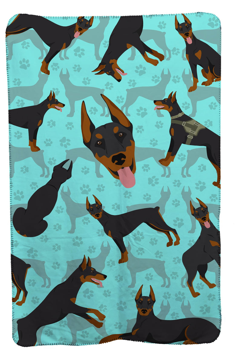 Doberman Pinscher Soft Travel Blanket with Bag