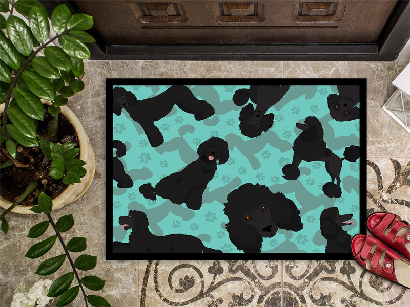 Black Standard Poodle Doormat - 24x36 Decorative Floor Mat – Indoor/Outdoor Rug with Artistic Flair