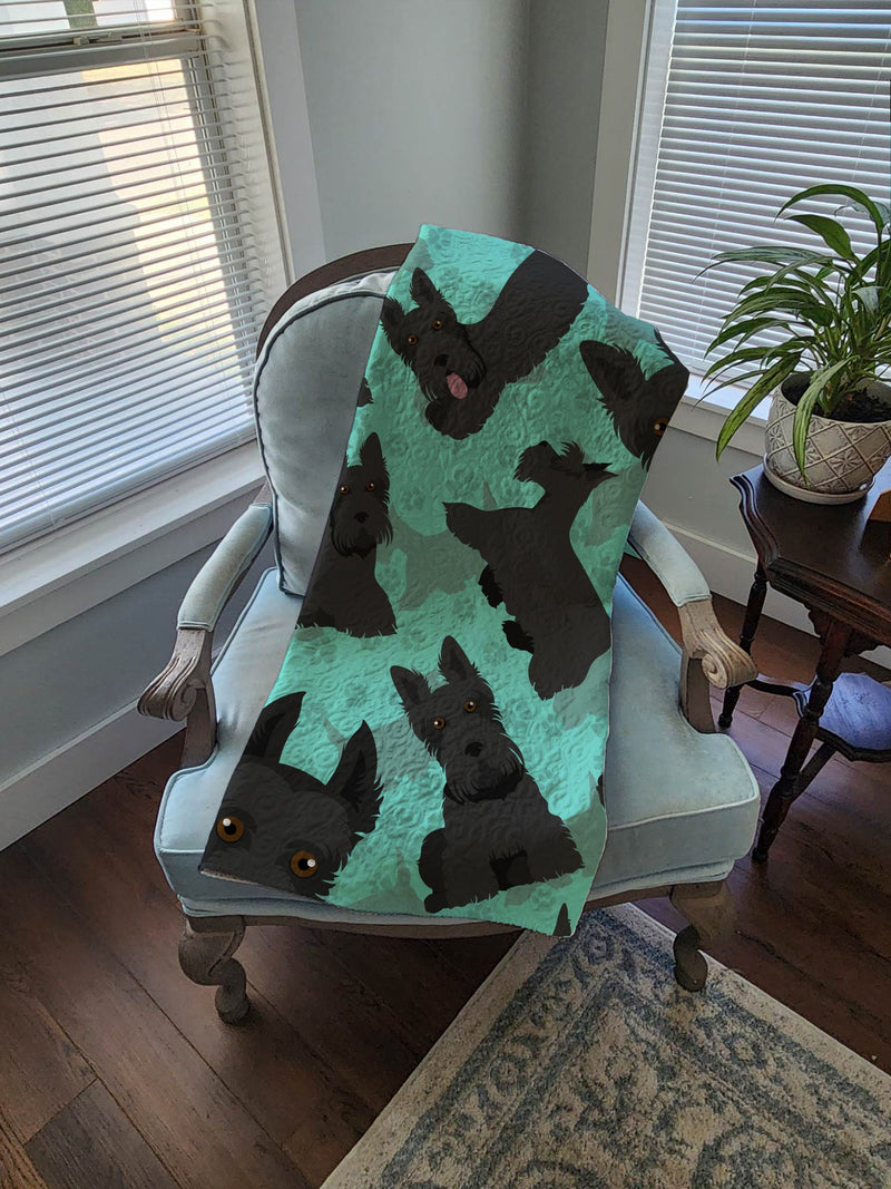 Scottish Terrier Quilted Blanket 50x60