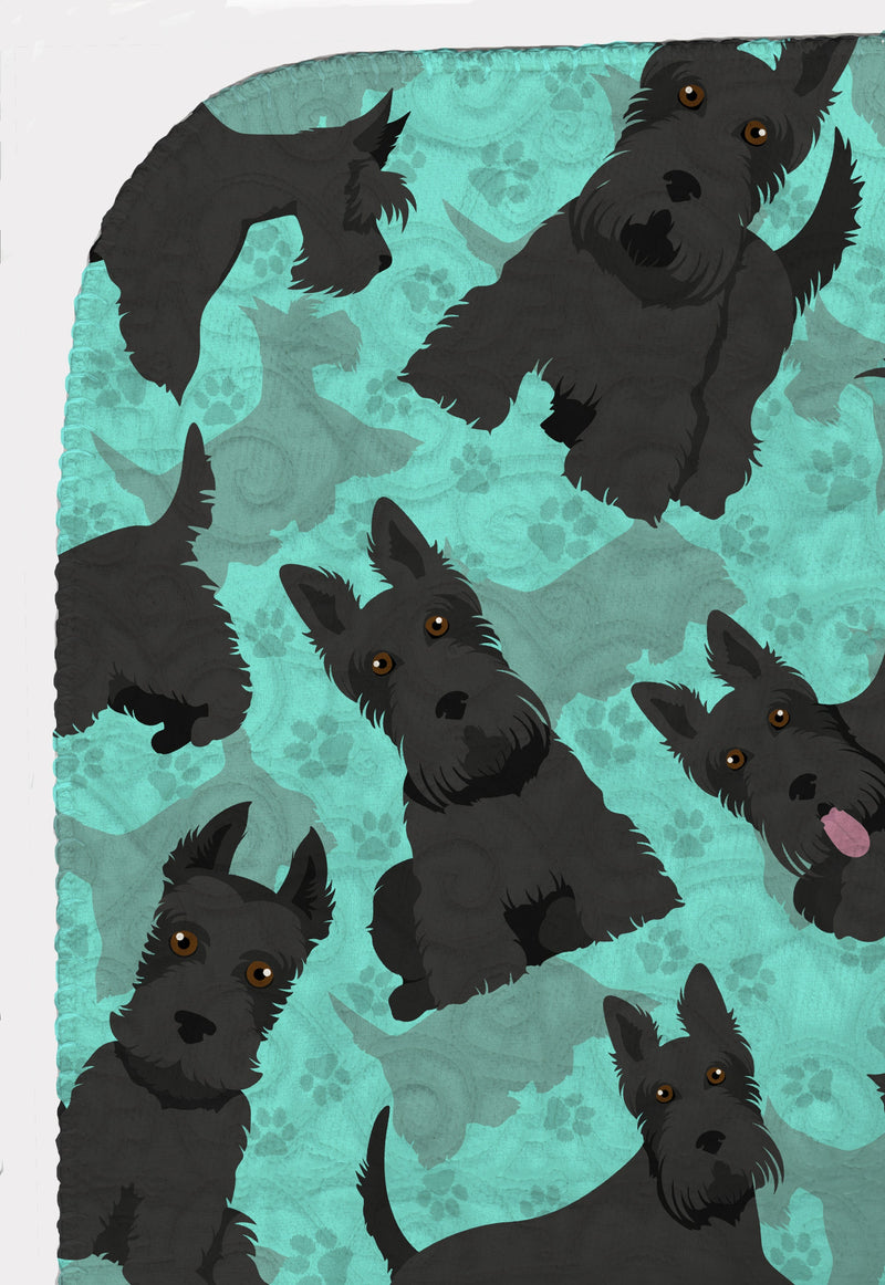 Scottish Terrier Quilted Blanket 50x60