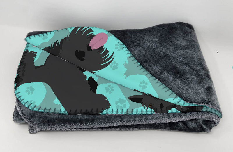 Scottish Terrier Soft Travel Blanket with Bag