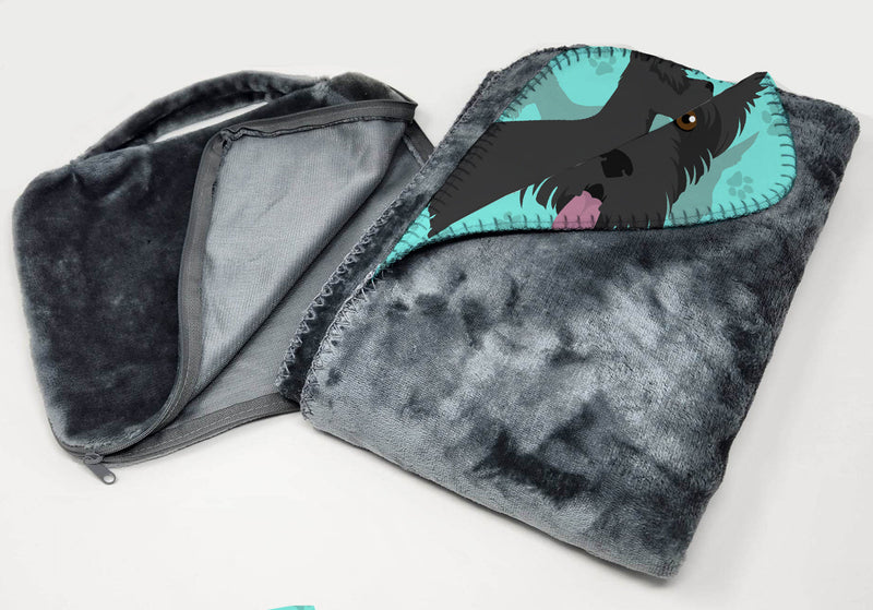 Scottish Terrier Soft Travel Blanket with Bag