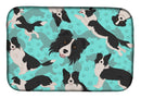 Border Collie Dish Drying Mat – Absorbent, Artistic Kitchen Essentials