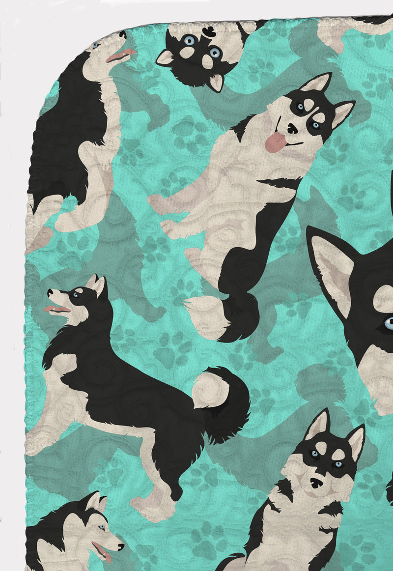 Siberian Husky Quilted Blanket 50x60